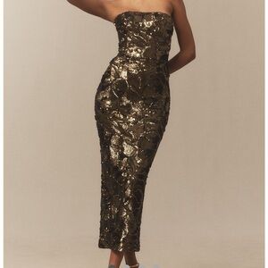 Glamorous Strapless Sequin Dress